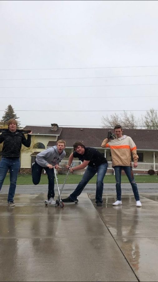 LUNCH+TIME+FUN+TIME%3A+Branden+McDonald%2C+RJ+Cazier%2C+Taylor+Horsley%2C+and+Hazen+Erickson+enjoy+their+lunchtime+while+their+underclassmates+sit+in+homeroom.