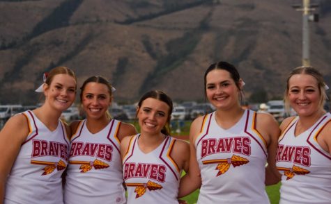 SENIORS! These seven senior girls on the cheer team have gotten close over the last 4 years. They will be sad to go separate ways. The thing I will miss the most about cheer is getting to see my friends everyday and spending all that time with them, said Lauren Erickson (far left). 