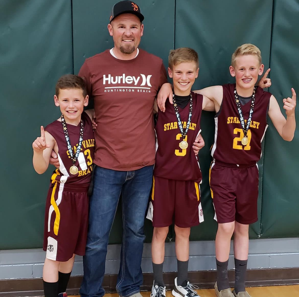 MY THREE SONS: Coach Lancaster coached not one, but three of his boys a few years back.