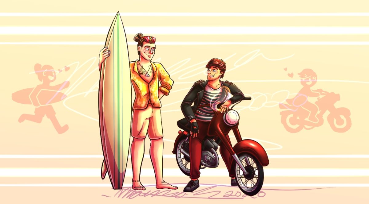 Outfit Check for Bikers vs Surfers Dress Up Day