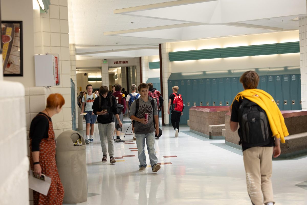 HO HUM: Just another day for Matt Sender in the halls. These everyday moments combine over four years to create the high school experience. 