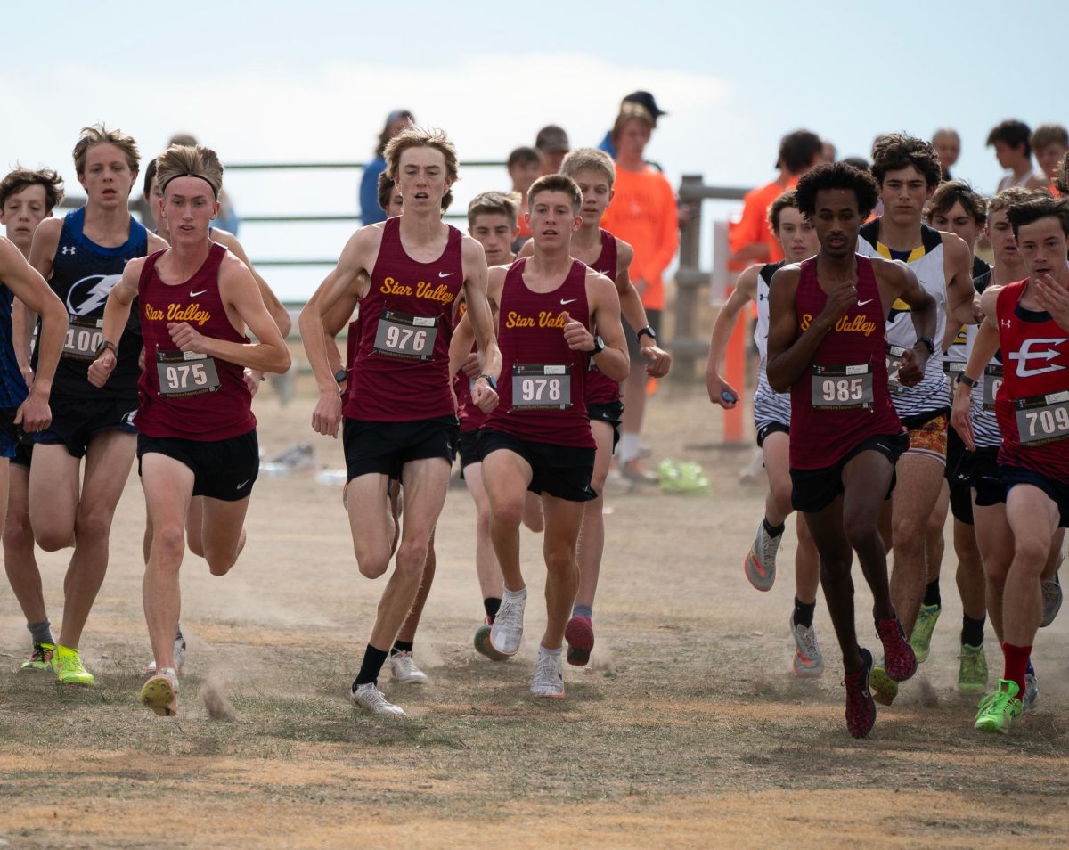 BRAVE BONANZA: Star Valley started and finished the state cross country together with Jase Burton, Habi Wetzel, and Colter Cranney going 1,23, respectively. 