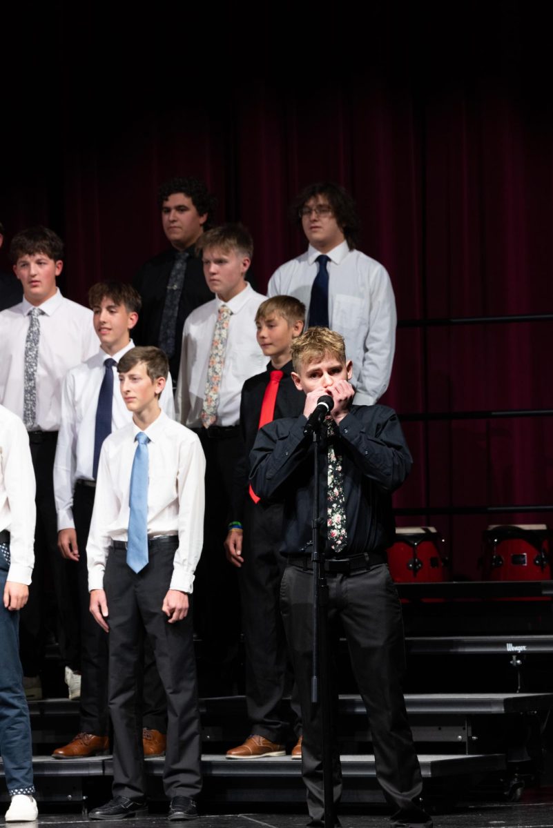 Brannen Fullmer says, "My favorite part was shredding the harmonica it was pretty epic, but I am sad and relieved about choir being over."