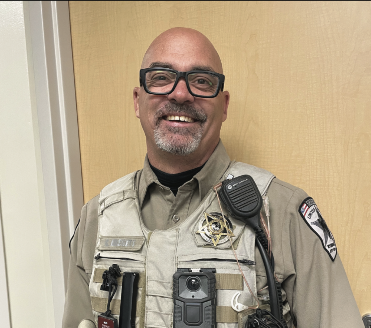 School Resource Officer Corey Bassett, a Star Valley native and former Lincoln County Sheriff’s deputy, now serves schools across the district as a familiar, trusted presence, reminding students that “my door is always open—that they can come talk to me, joke with me, or just stop by.”
