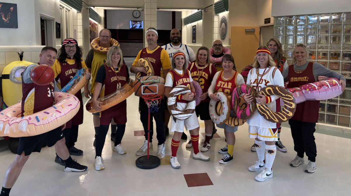 The office staff dresses up for Halloween showing their ultimate dedication to the their students and our dress up days! They always coordinate their outfits to show they are "all in" and supporting the school theme.