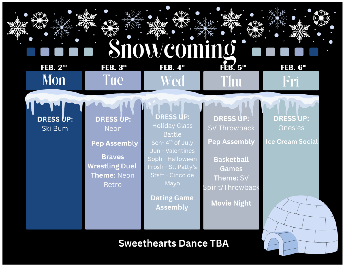 Snowcoming features a week full of dress-up themes and fun after-school events. The student council put together fun activities for students to get involved and have fun. Science teacher Mr. Baker says, “We are just trying to have fun so the members of the student council are working hard preparing fun things for everybody to do.”