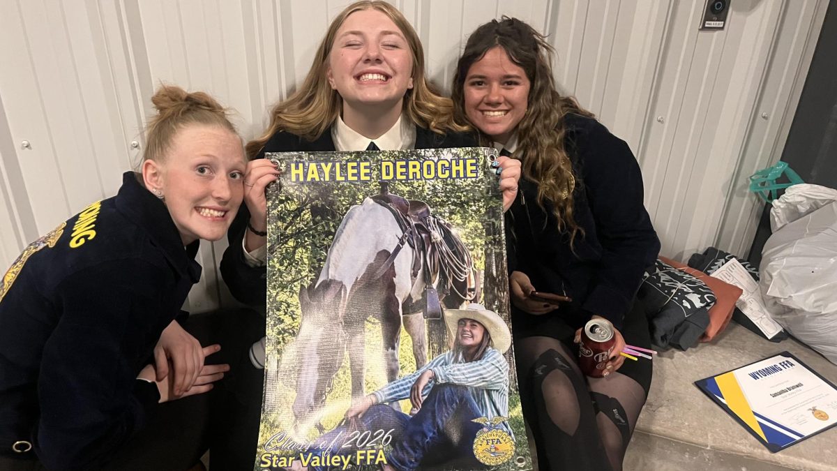 Oakley Hepworth, Samantha Moffat, and Fallon Henry compete at the Wyoming State FFA Convention.
FFA members took part in daily competitions during the event.
“My favorite part of state would be the competitions. I compete every day at state,” Oakley said.